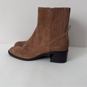 NEW Dolce Vita Linny H2O Brown Suede Waterproof Women's Ankle Boots, Sz 7.5